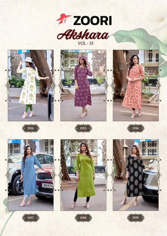 Zoori akshara vol 33 wholesale dealer of kurtis